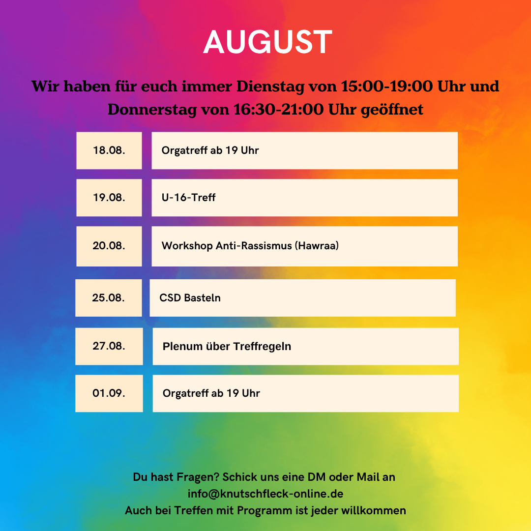 August Planung